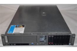 1 x HP Proliant DL380 G5 2U Rackmount File Server - Features 2 x 2ghz Quad Core Processors, 16gb