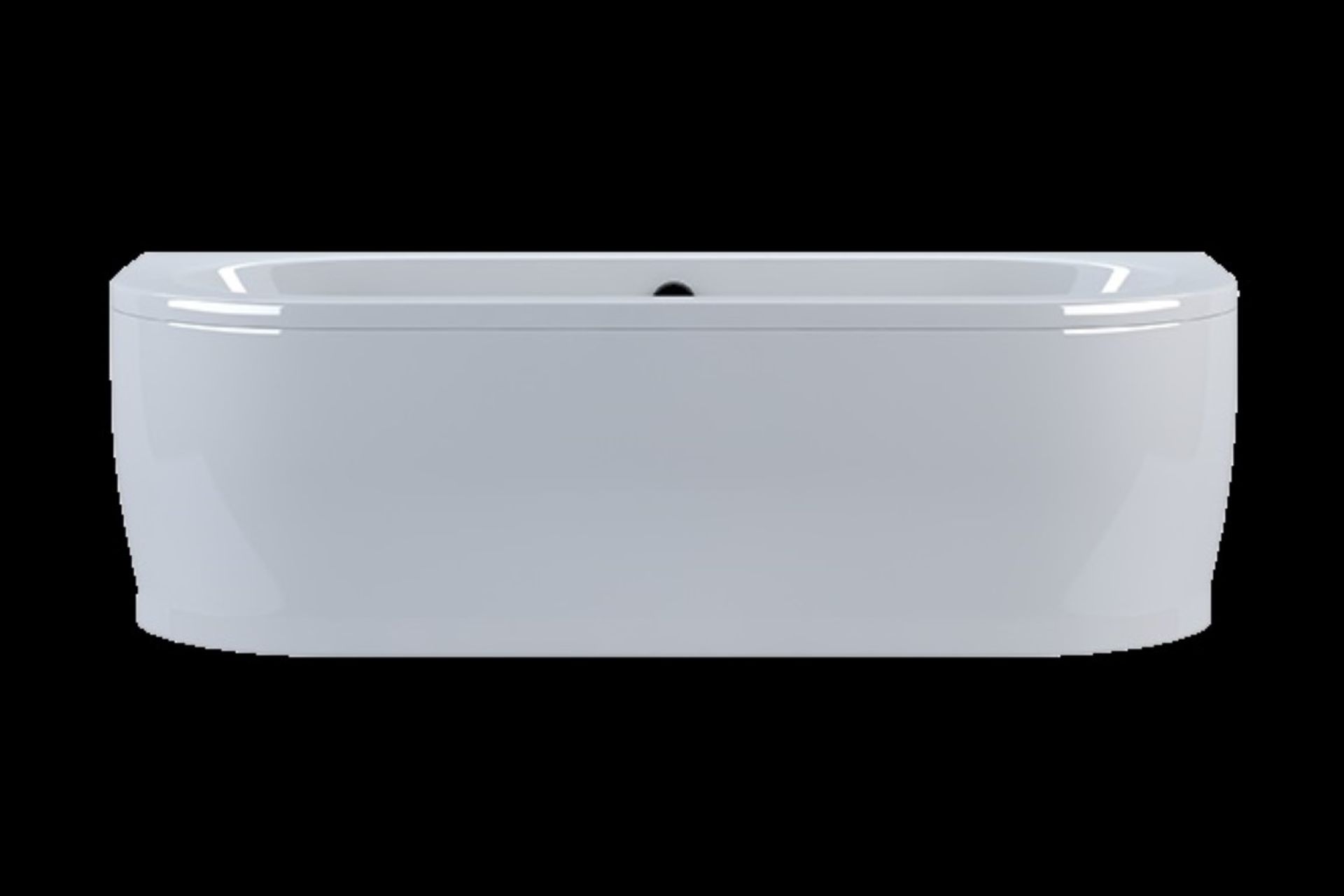 1 x "Palladio" BACK TO WALL BATH - Stylish Curvaceous Design - White Acrylic - 1700 X 750MM - - Image 3 of 5