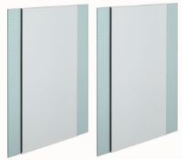 2 x Vogue Kaylo Bathroom Wall Mirrors - Size 600 x 800mm – Bevelled Mirror Mounted on Modern Frame –