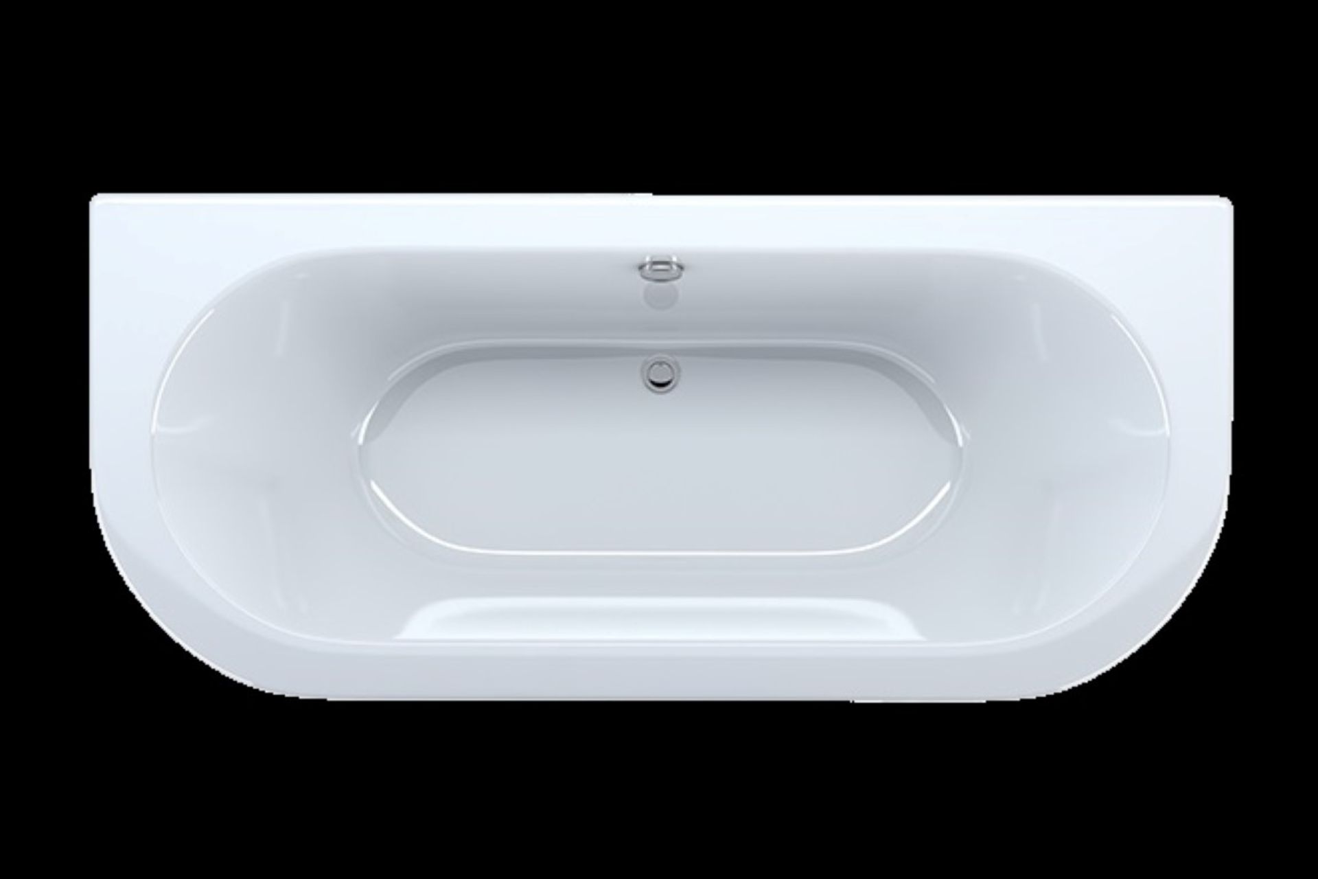 1 x "Palladio" BACK TO WALL BATH - Stylish Curvaceous Design - White Acrylic - 1700 X 750MM - - Image 9 of 9