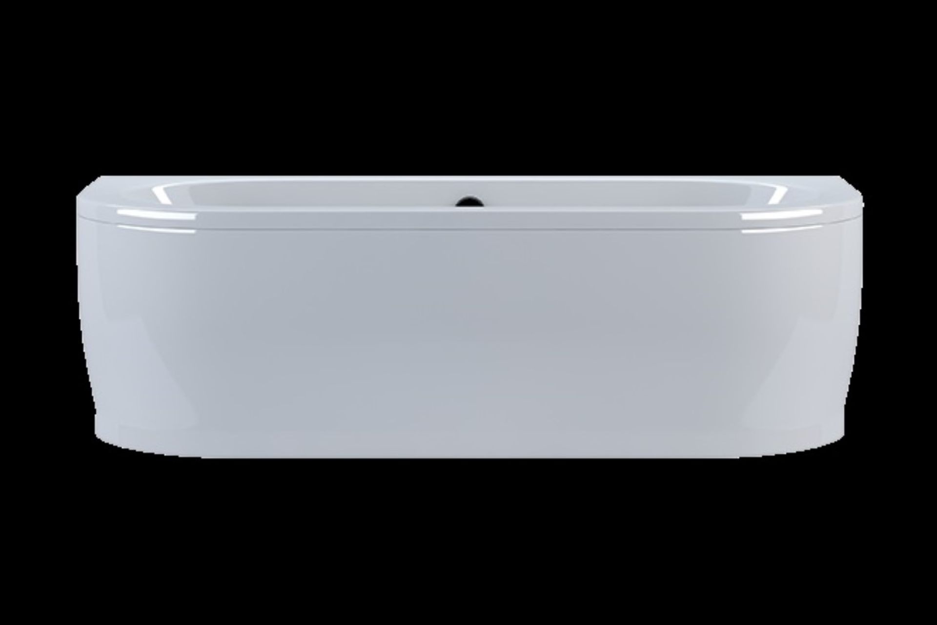 1 x "Palladio" BACK TO WALL BATH - Stylish Curvaceous Design - White Acrylic - 1700 X 750MM - - Image 3 of 9