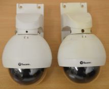 2 x Swann Tilt and Zoom Weather Resistant Dome Cameras - State of The Art - Uses Sony Components -