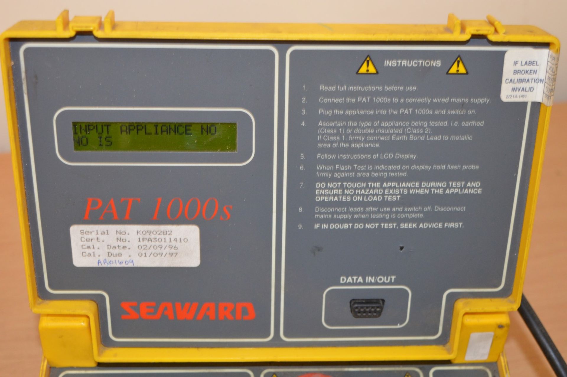 1 x Seaward PAT1000S Microprocessor Controlled PAT Tester - Designed For Testing UK 240v - Image 6 of 8