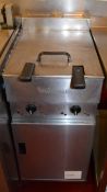 1 x Valentine Twin Fryer - 14 Litre - 3 Phase Electric - Model V2200 - Includes Frying Baskets -