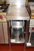 1 x Stainless Steel Commercial Counter Table Unit - H86 x W40 x D77 cms - Ref GD215 - CL105 -