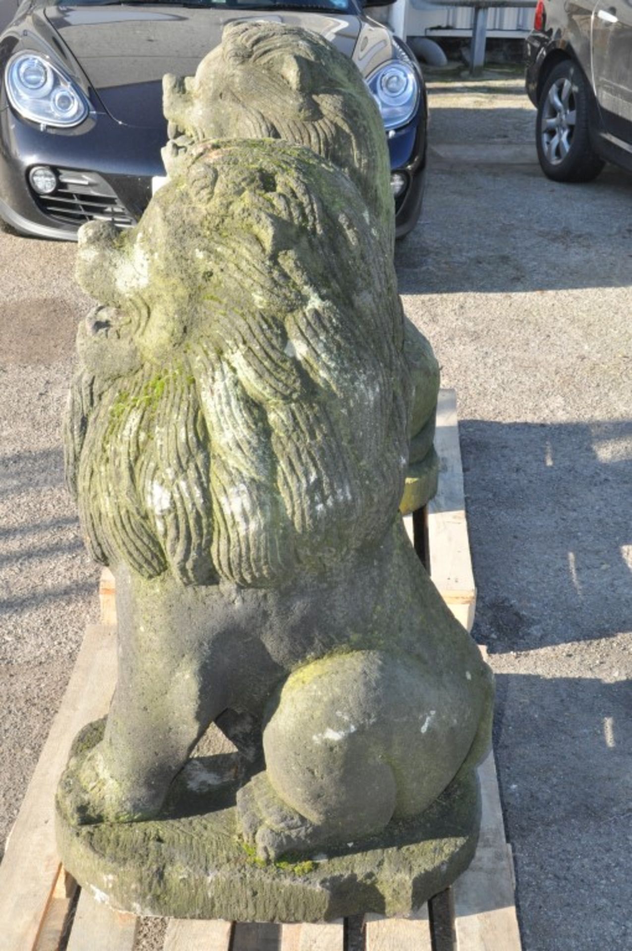 1 x Oriental Stone Guardian Lion Statue (Right Hand) – 106cm High – Pre-owned In Good, Naturally - Image 6 of 7