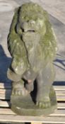 1 x Oriental Stone Guardian Lion Statue (Right Hand) – 106cm High – Pre-owned In Good, Naturally