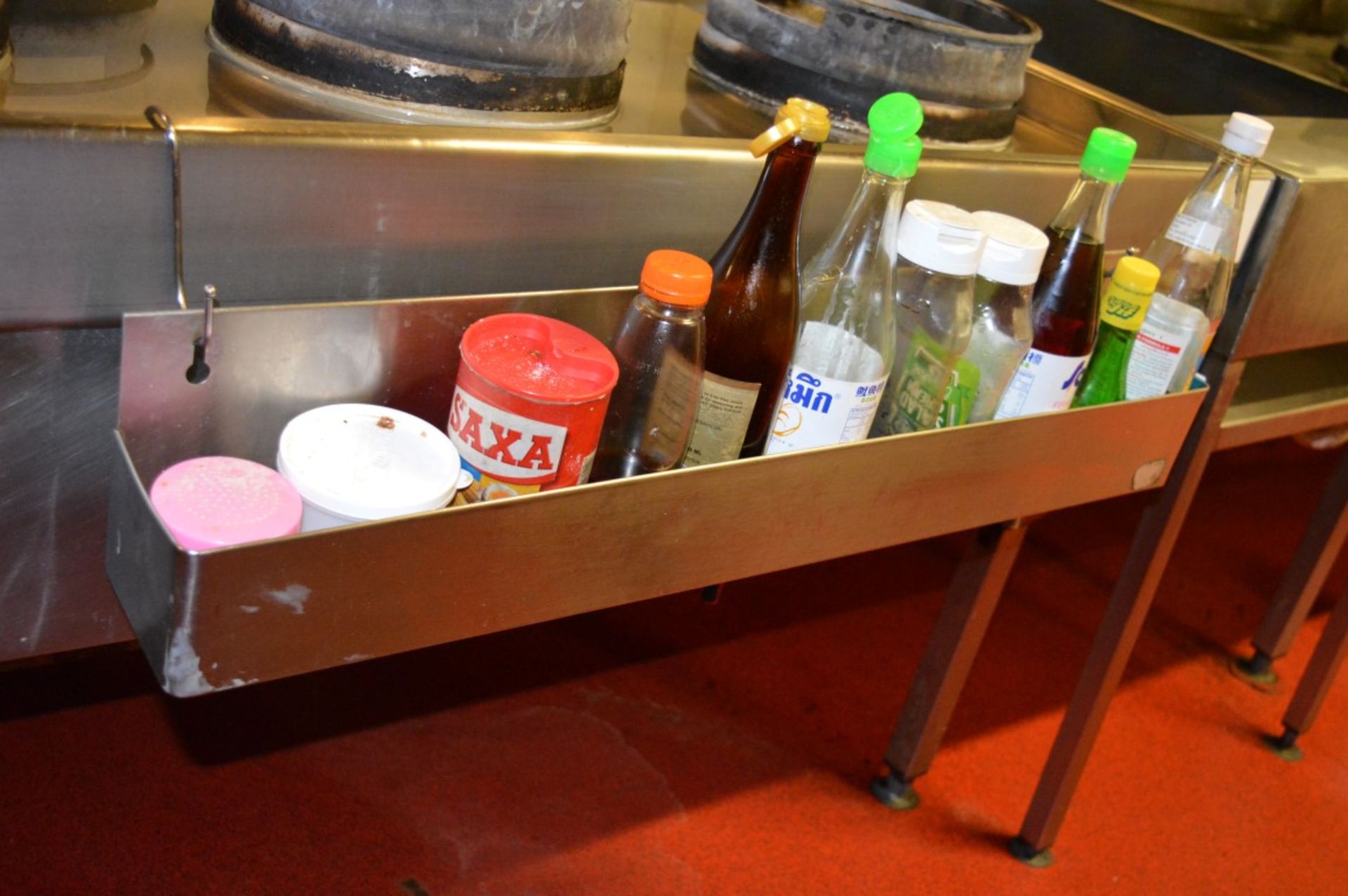 1 x Stainless Steel Commercial Hanging Sauce Holder - Width 80 cms - Ref GD247 - CL105 - Location: - Image 3 of 3