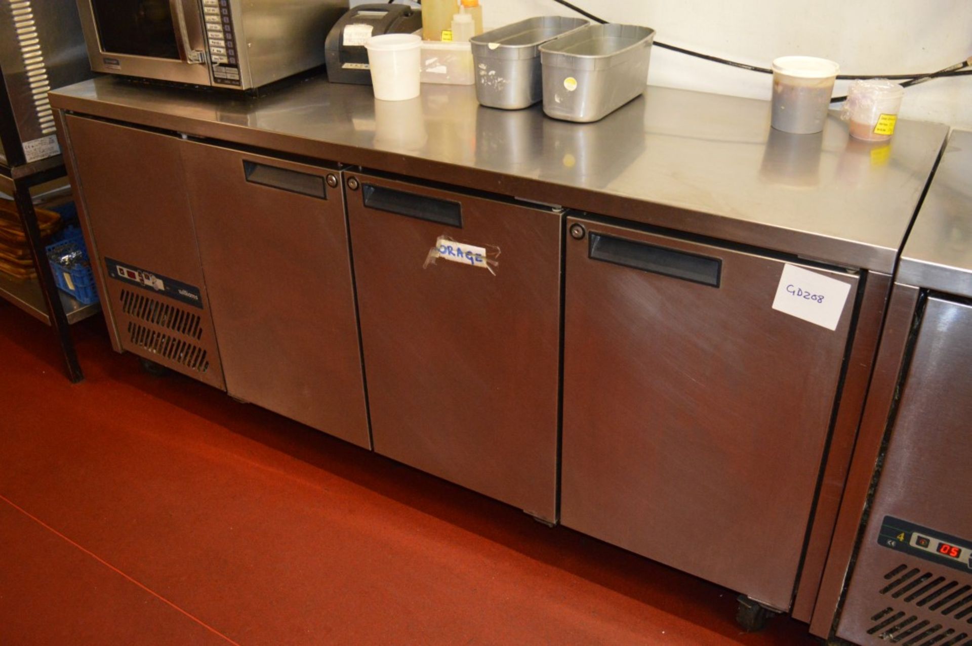 1 x Williams Catering Three Door Countertop Chiller - Commercial Kitchen Equipment - CL105 - Ref