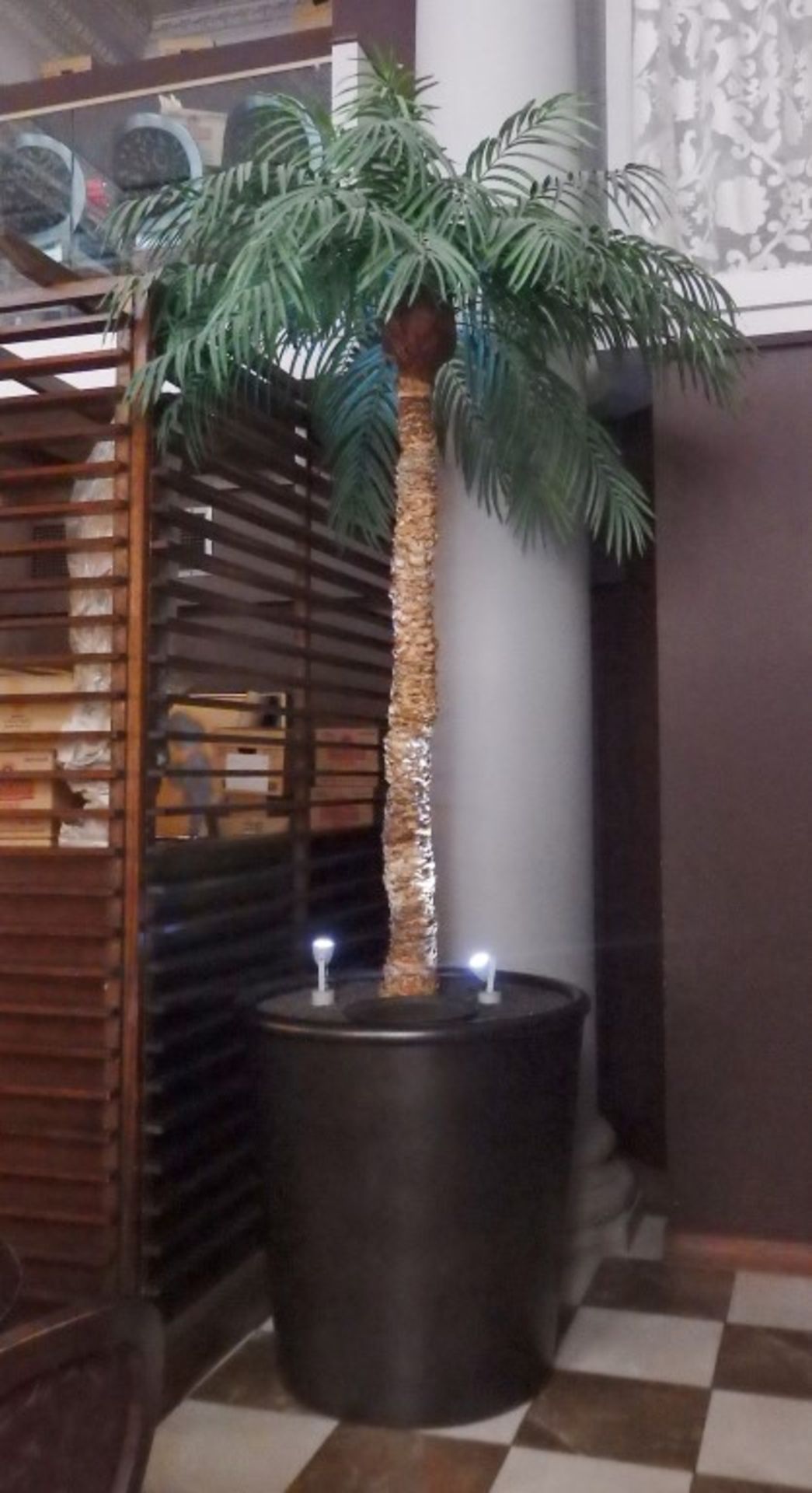 1 x Gigantic Artificial Tropical Palm Tree - HUGE SIZE - Approx 11ft Tall - With HUGE Illuminated