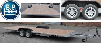 1 x Double Wheel Base Flatbed Trailer / Caravan Base - High Quality BPW Chassis - Winterhoff