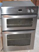 1 x New World NW90DO Elecrtic Double Oven - Stainless Steel Finish - 60cm Width - CL059 -