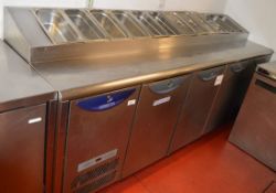 1 x Williams Catering Four Door Chiller with Pizza, Sandwhich, Salap Prep Counter - CL105 - Ref