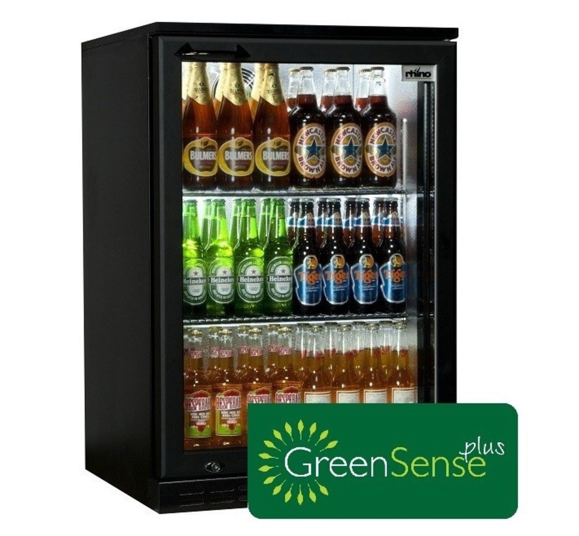 1 x Rhino Milan 600 Single Door GreenSense Bottle Cooler With Internal Shelves - BEER FRIDGE - Ideal - Image 3 of 5
