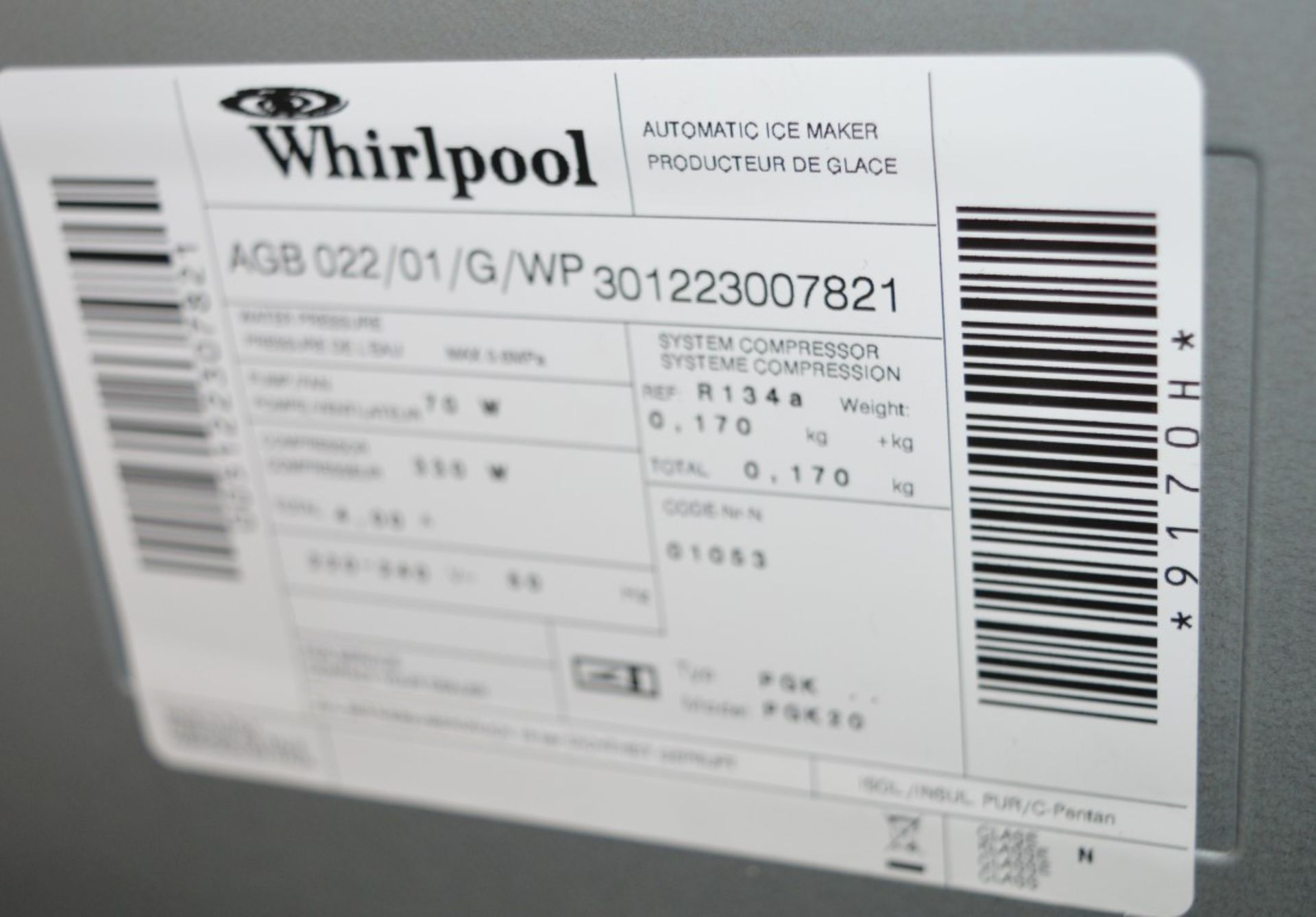 1 x Whirlpool K20 Counter Top Icer Maker 24kg / 24hr Production Rate - Automatic Operation - - Image 5 of 5