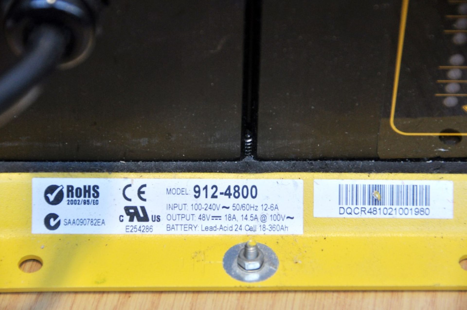 1 x “QuiQ” On-Board 48V BATTERY CHARGER  By Delta-Q  - Model: 912-4800 – Recently Removed From A - Image 3 of 4