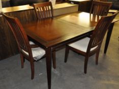 1 x Henley Traditional Red Mahogany Extending Table Set – RRP £2,199 - Comes with 4 Chairs (2