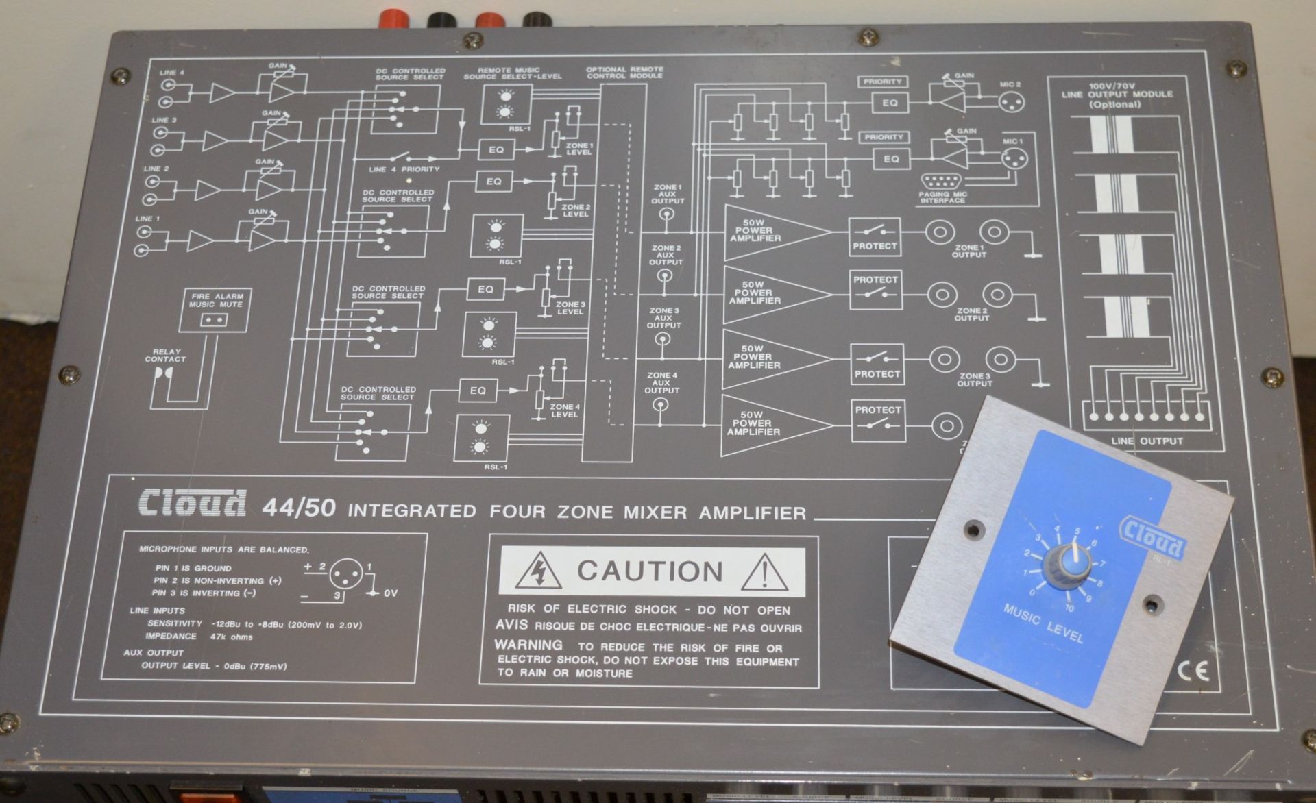 1 x Cloud 44/50 Integrated Four Zone Mixer Amplifier - Ideal For Pubs, Clubs, Restaurants - - Image 3 of 11