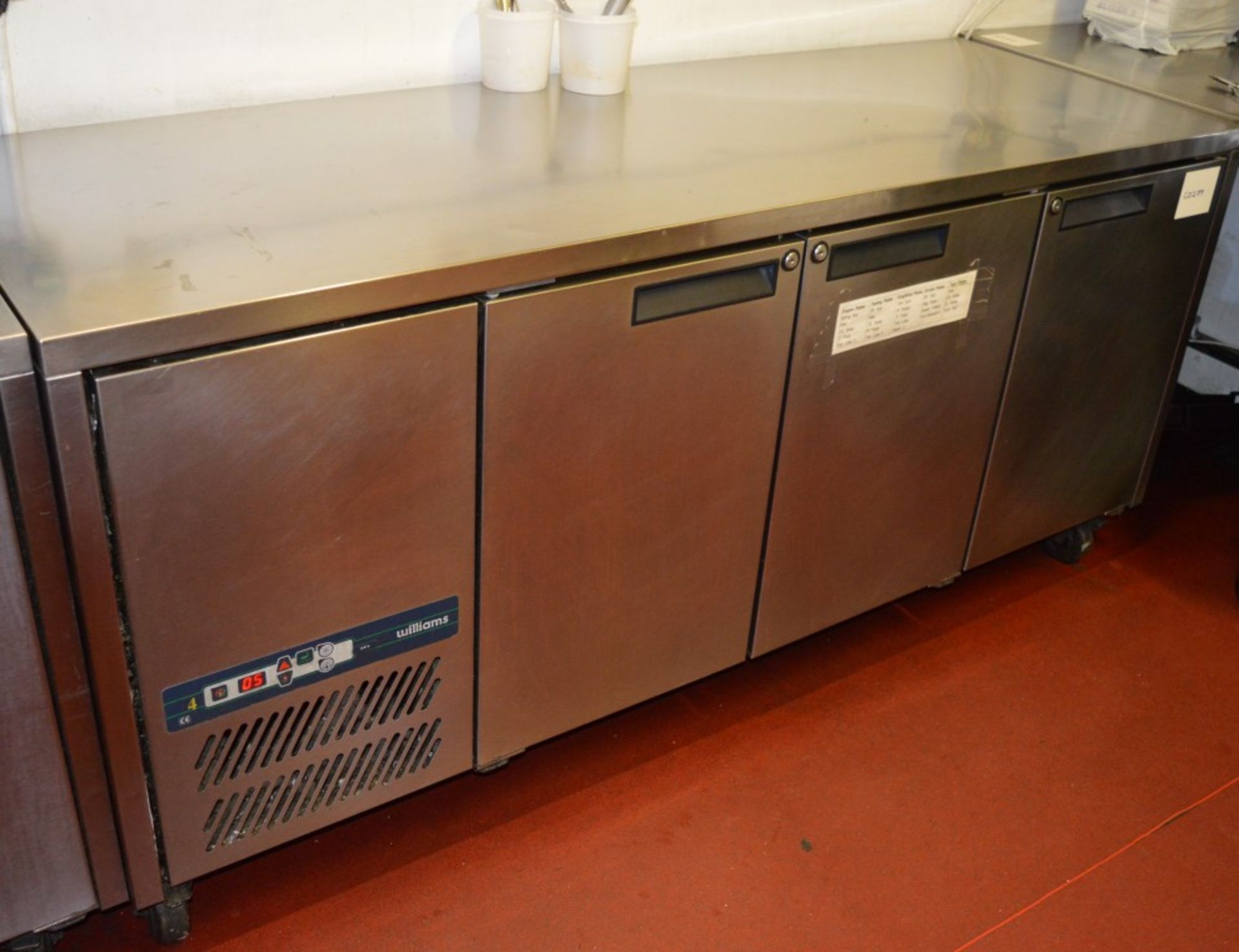 1 x Williams Catering Three Door Countertop Chiller - Commercial Kitchen Equipment - CL105 - Ref