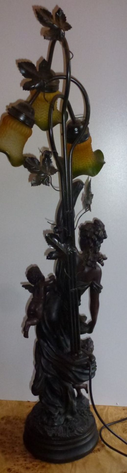 1 x Ornate Cherub Table Lamp - Bronze Effect Finish - 240v - Beautifully Crafted - Approx 41cm - Image 13 of 18