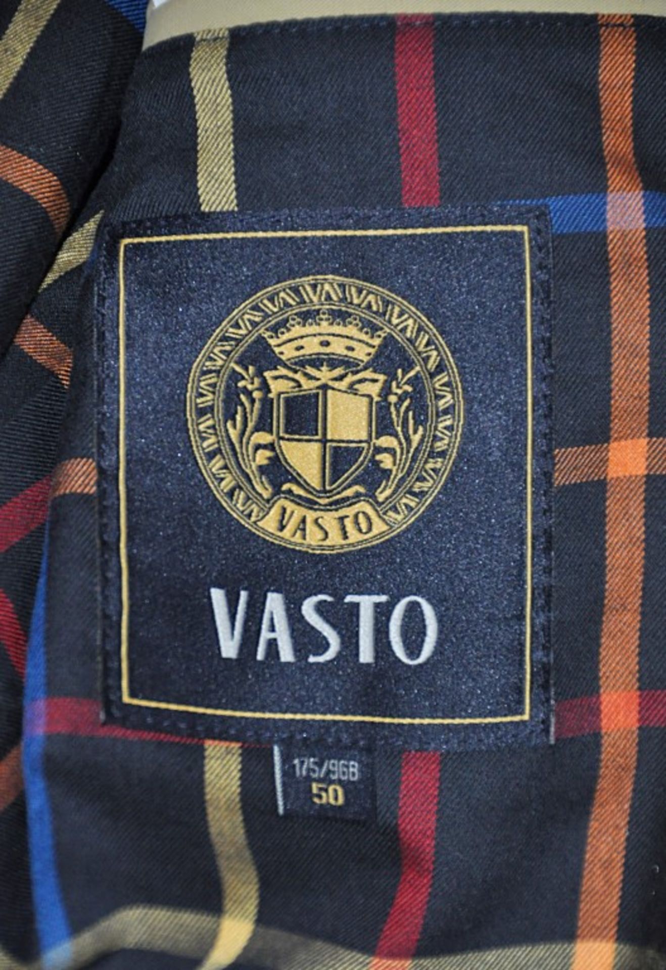 1 x Men's Trench Coat / Long Jacket By International Luxury Brand "Vasto" (BAD7107) – Size: Extra - Image 3 of 6