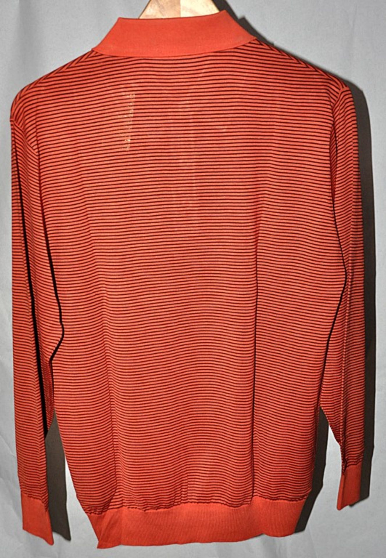 1 x Men's Long Sleeve Striped Top By International Luxury Brand "Vasto" (CAM7401) - Size: Extra - Image 4 of 5