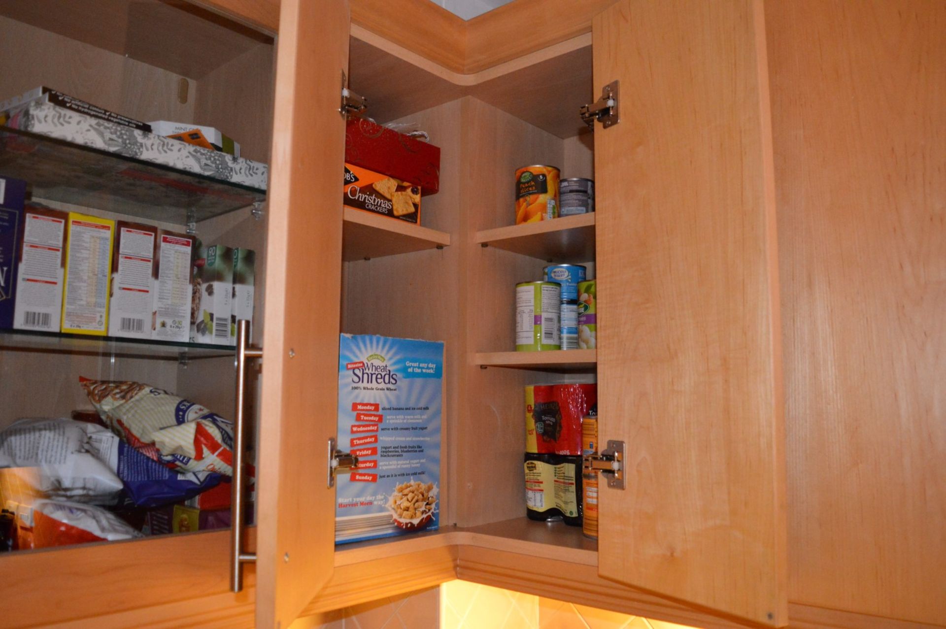 1 x Manor Cabinet Company Fitted Kitchen - Contemporary Beech Finish With Black Worktops and - Image 34 of 47