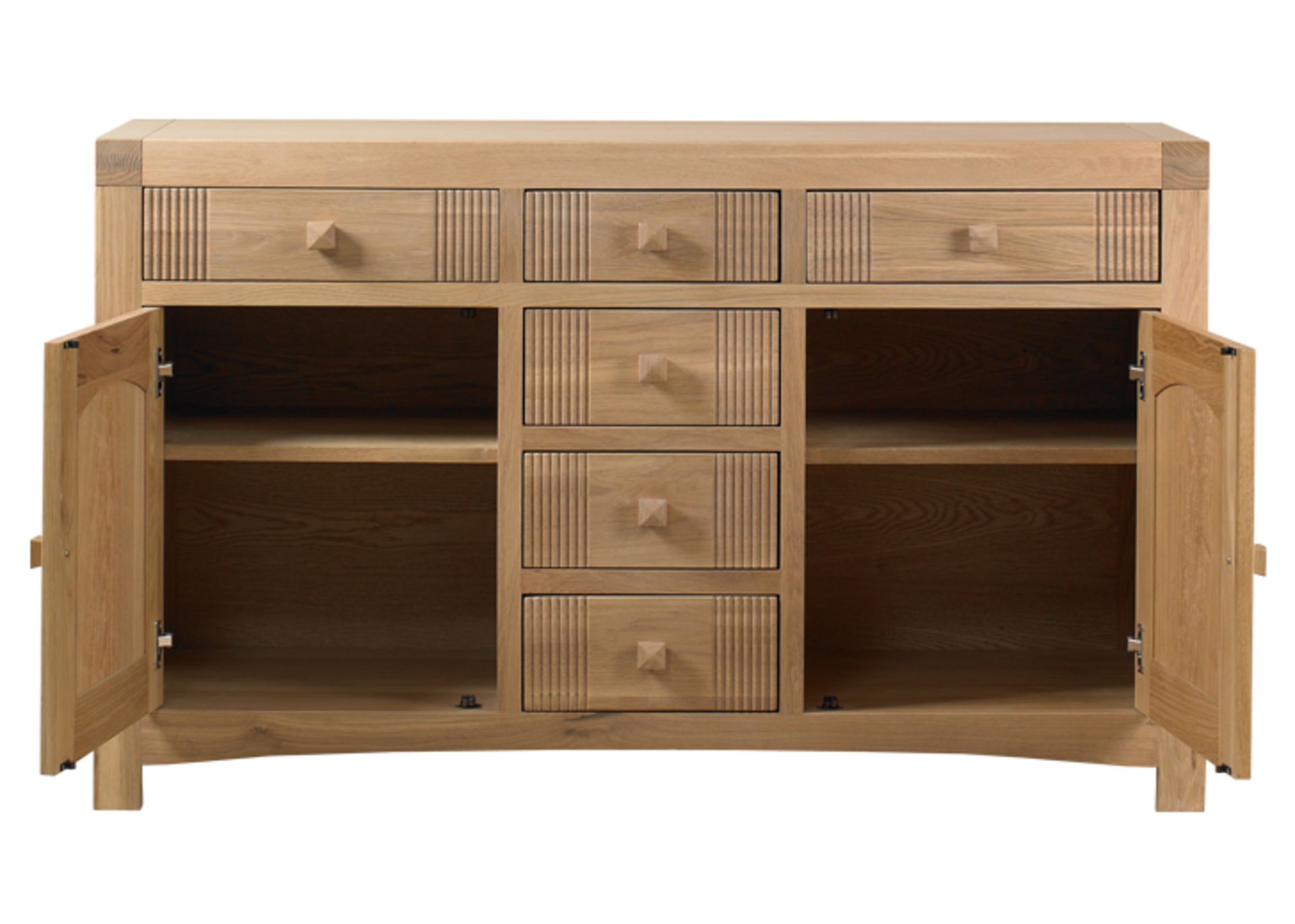 1 x Mark Webster Buckingham Large Sideboad  - Three Door/Three Drawer - White Wash Oak With a - Image 4 of 4