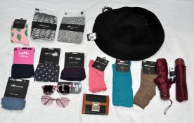 100 x Items Of Assorted Women's / Girls Fashion Accessories – Box2075 – Inc. Sunglasses, Hats, Socks