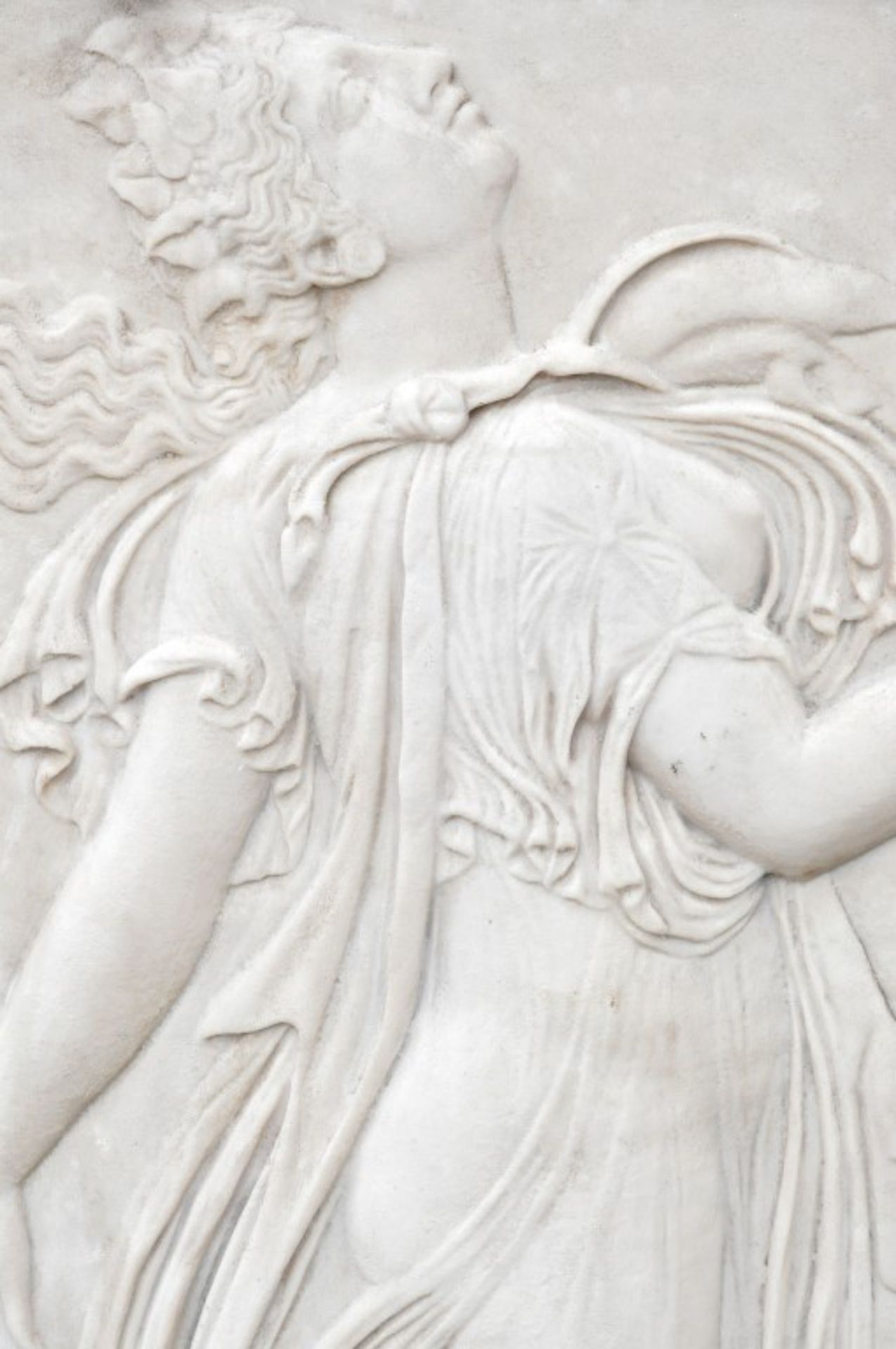 1 x Large Wall-Mounted Bas-Relief Sculpture – Female Figure Cast In A Stone Effect Resin – - Image 2 of 6