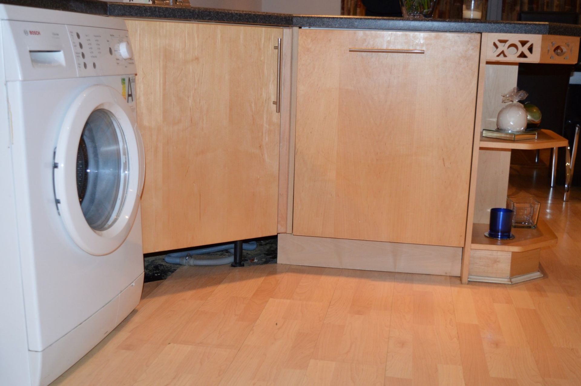 1 x Manor Cabinet Company Fitted Kitchen - Contemporary Beech Finish With Black Worktops and - Image 46 of 47