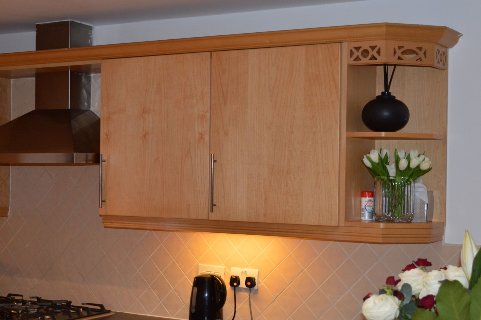 1 x Manor Cabinet Company Fitted Kitchen - Contemporary Beech Finish With Black Worktops and - Image 4 of 47