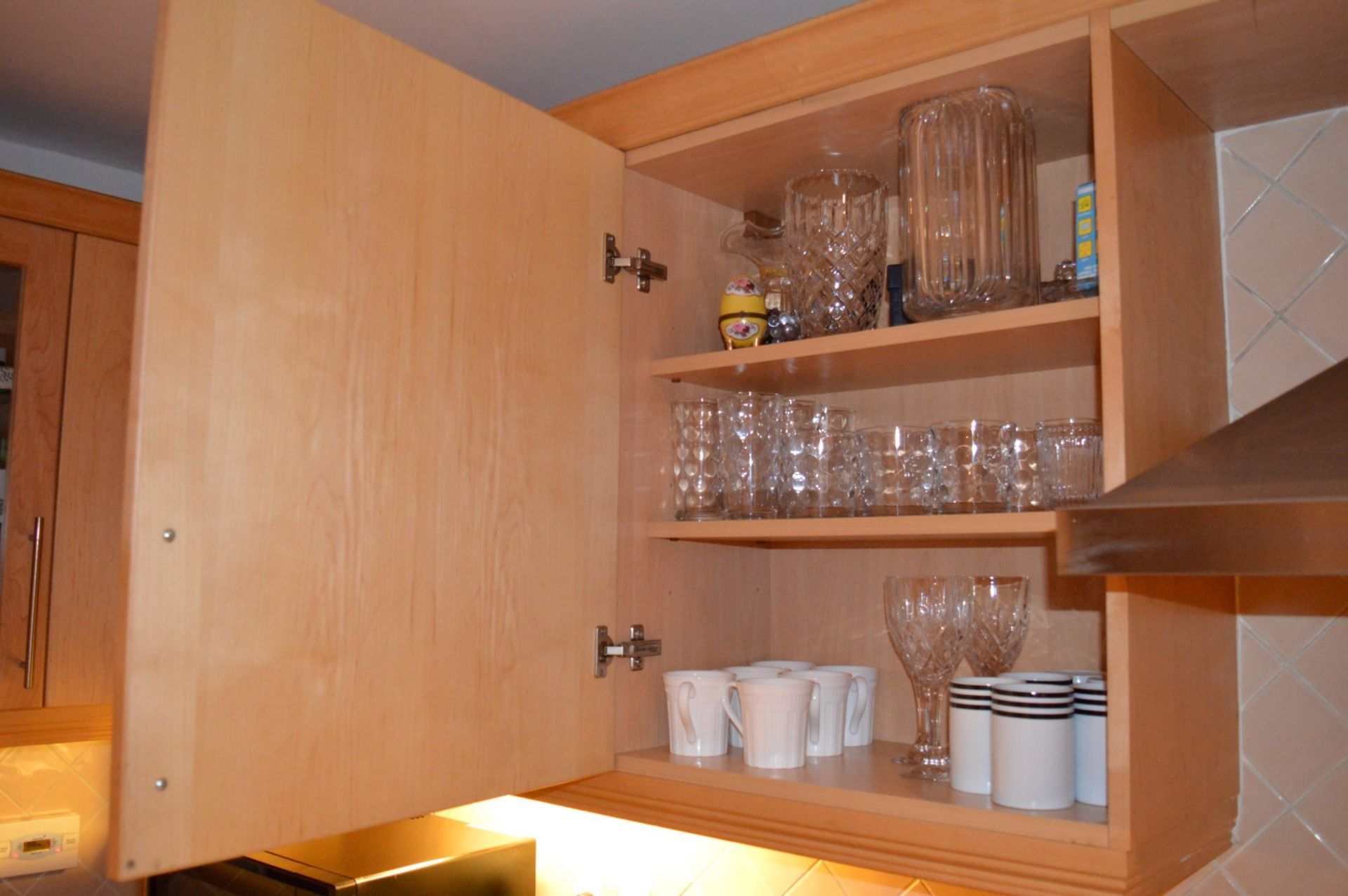 1 x Manor Cabinet Company Fitted Kitchen - Contemporary Beech Finish With Black Worktops and - Image 31 of 47