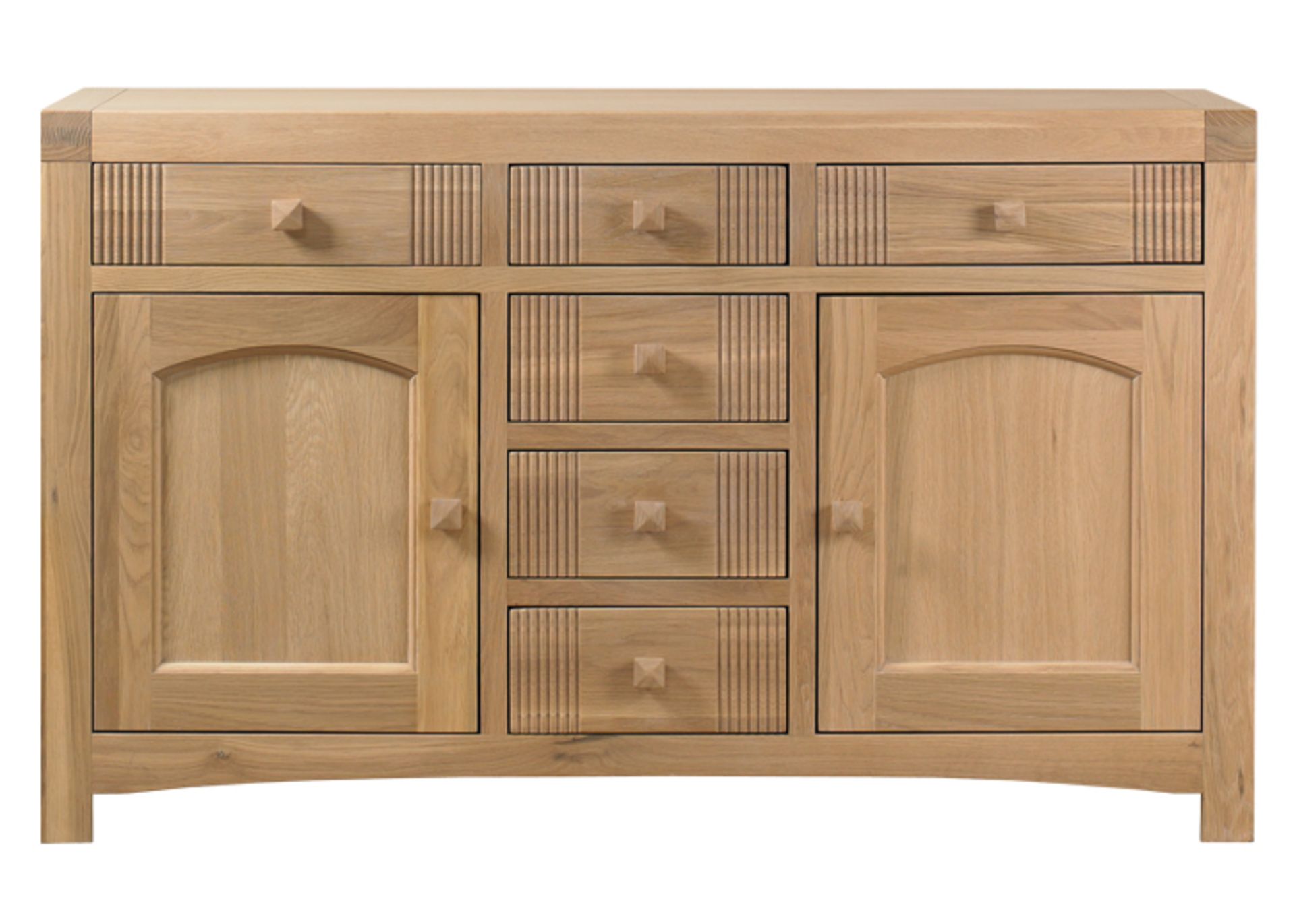 1 x Mark Webster Buckingham Large Sideboad  - Three Door/Three Drawer - White Wash Oak With a - Image 3 of 4