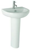 1 x Bijou Single Tap Sink Basin With Full Pedestal - Vogue Bathrooms - 51cm Width - Brand New