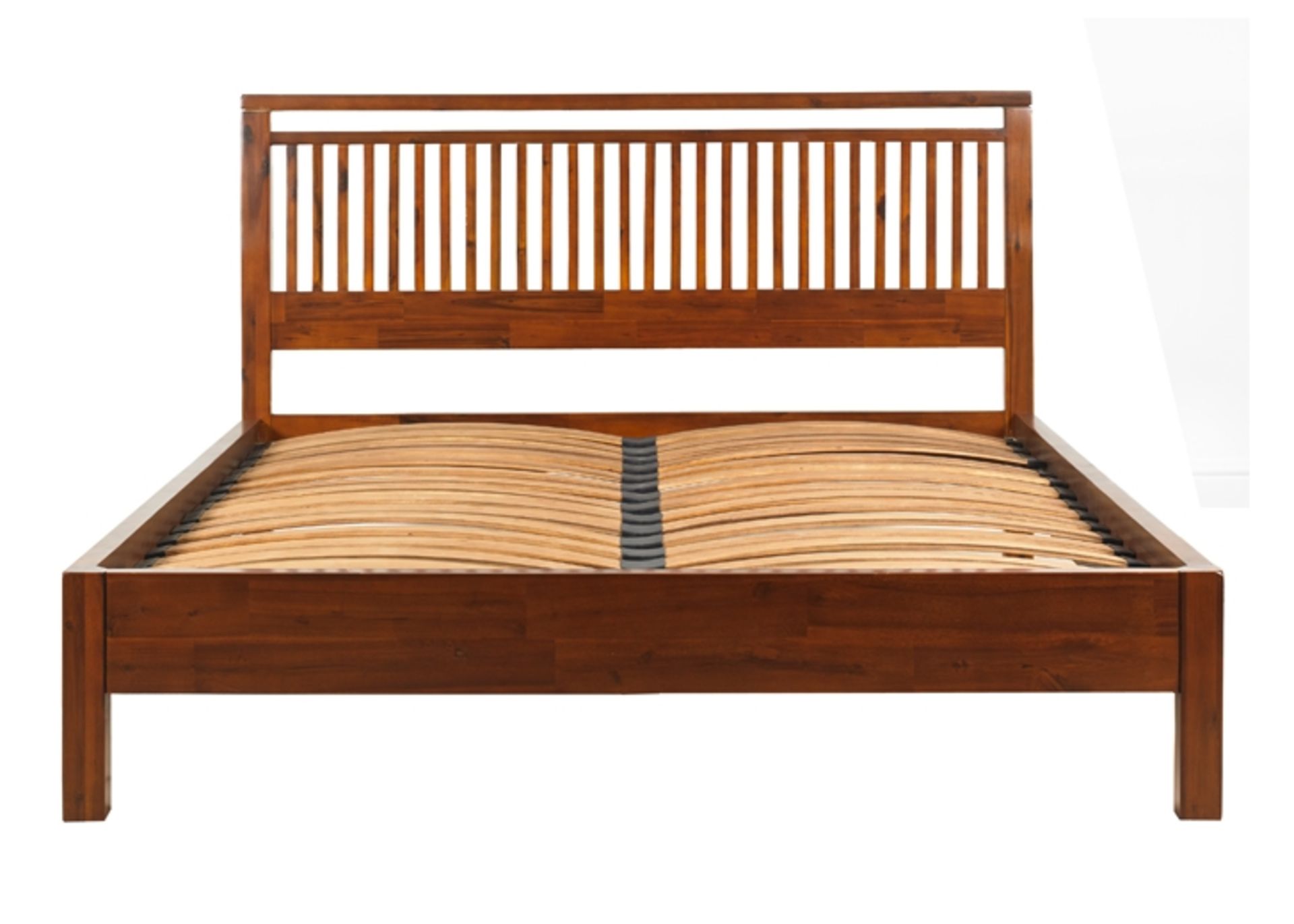 1 x Mark Webster Korutla 6ft King Size Bed Frame - Beautifully Crafted From Solid Acacia Wood - - Image 4 of 4