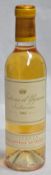 1 x Chateau D'Yquem - Sauternes, France - Year 2002 - Bottle Size 375ml – Volume 14% - Ref W912 -