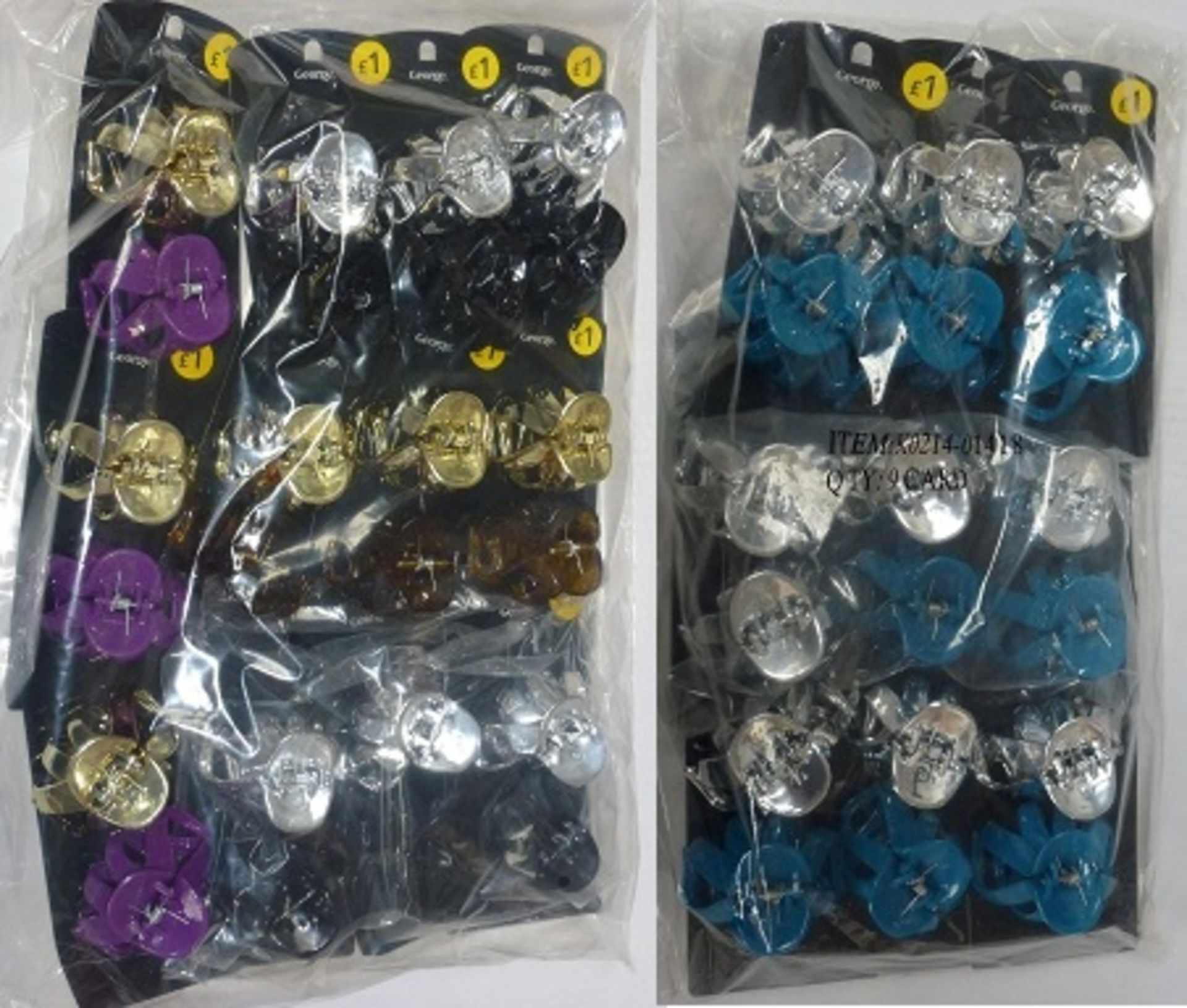 Resale Pallet - 1,728 x Twin Pack Octopus Claw Hair Clips - Womens Hair Accessories - Excellent