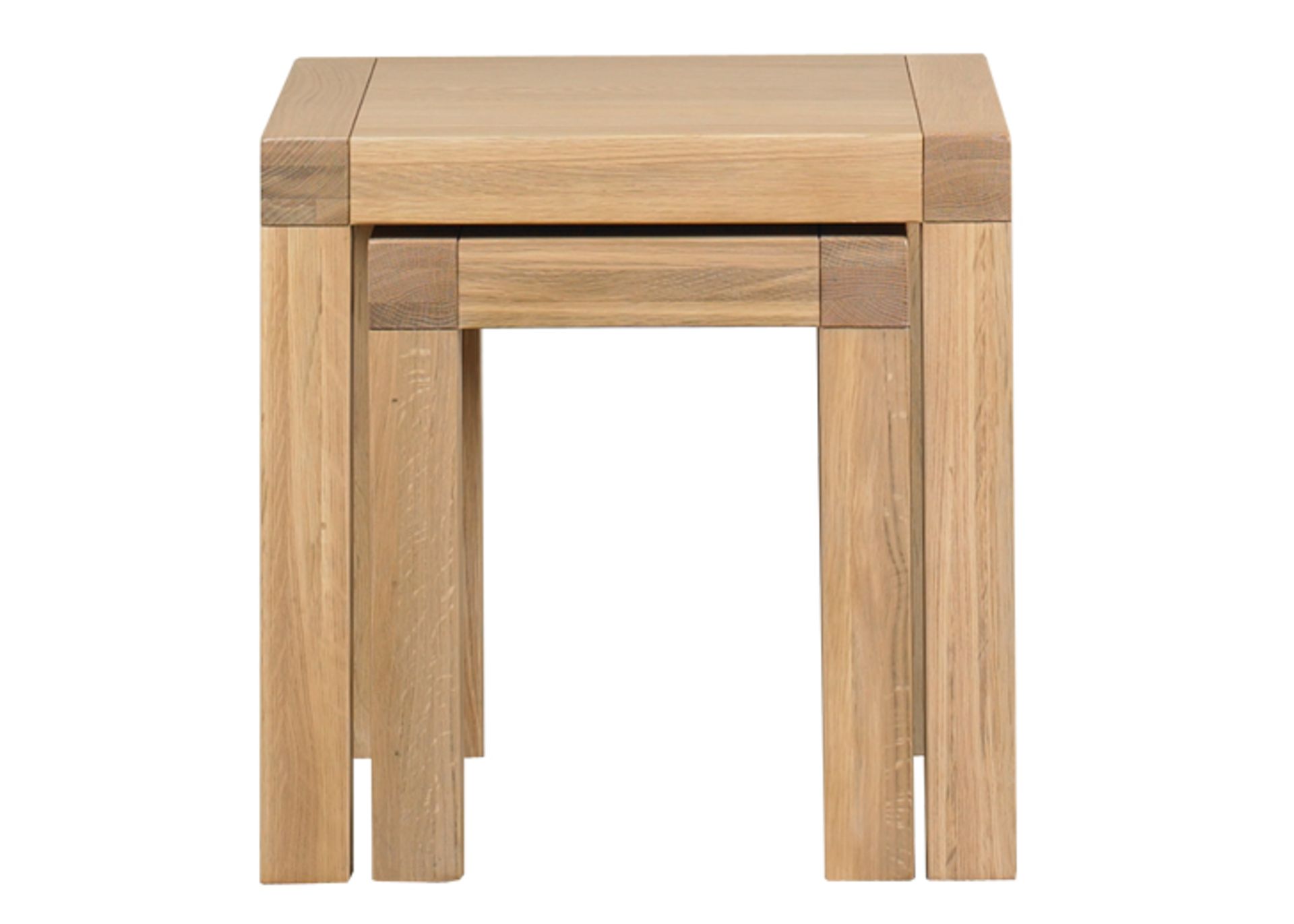 1 x Mark Webster Buckingham Nest of Two Tables  - White Wash Oak With a Timeless Design - Full of - Image 2 of 4