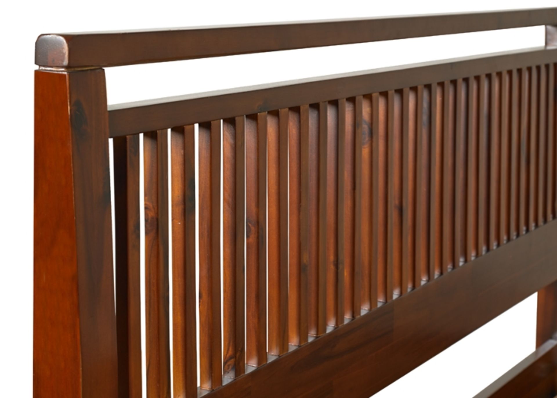 1 x Mark Webster Korutla 6ft King Size Bed Frame - Beautifully Crafted From Solid Acacia Wood - - Image 3 of 4