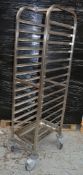 1 x Stainless Steel 15 Tier Mobile Shelving to Store Removable Wire Racks and Trays - Features