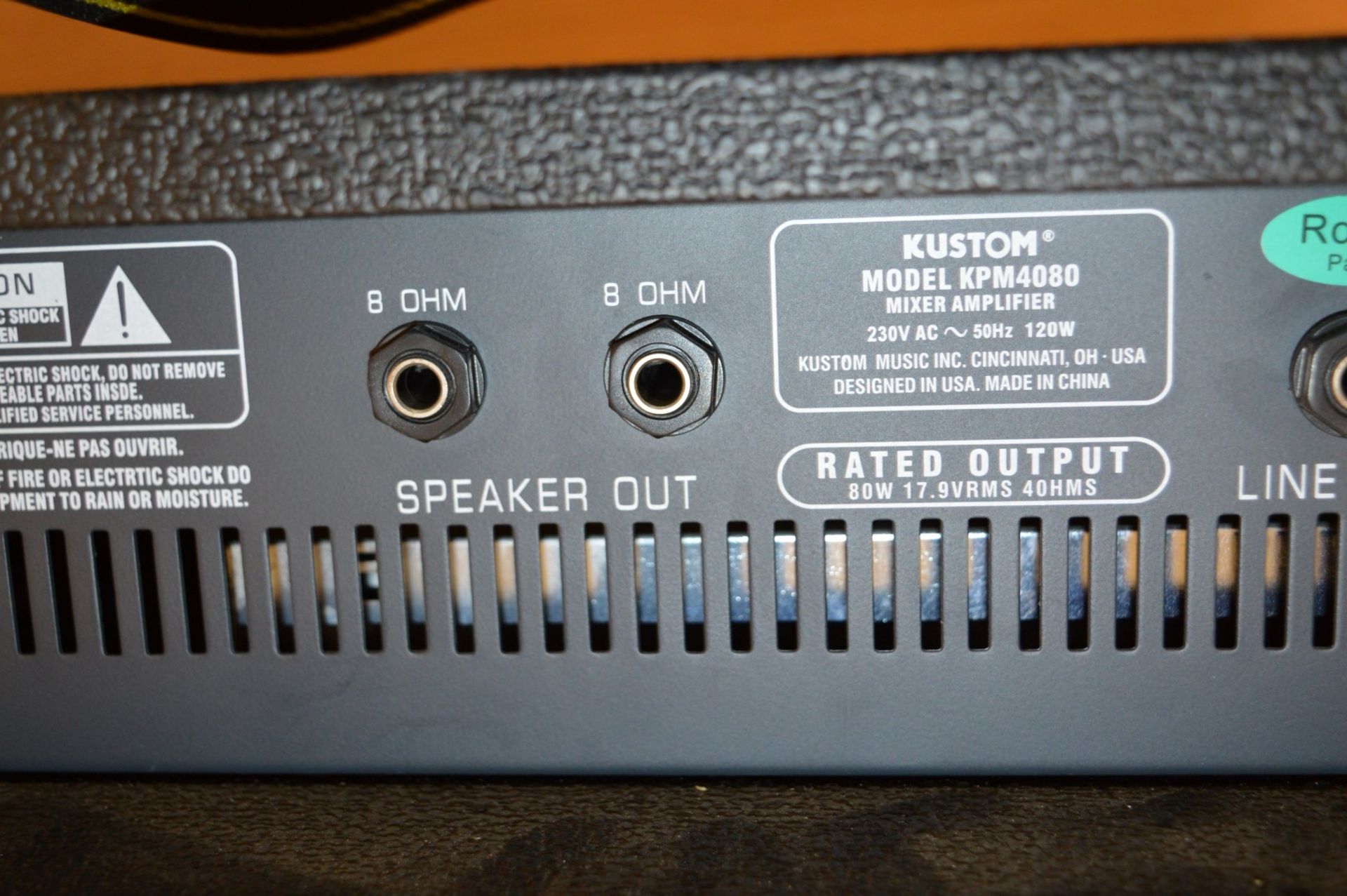 1 x Kustom KPM 4080 Powered Mixer MOSFET 80 Watt 4 Channel PA Amplifier - Unused Stock - Ideal For - Image 7 of 7
