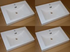 4 x Vogue Bathrooms JUNO Single Tap Hole Inset SINK BASINS - 600mm Width - Product Code 1VFJU60 -