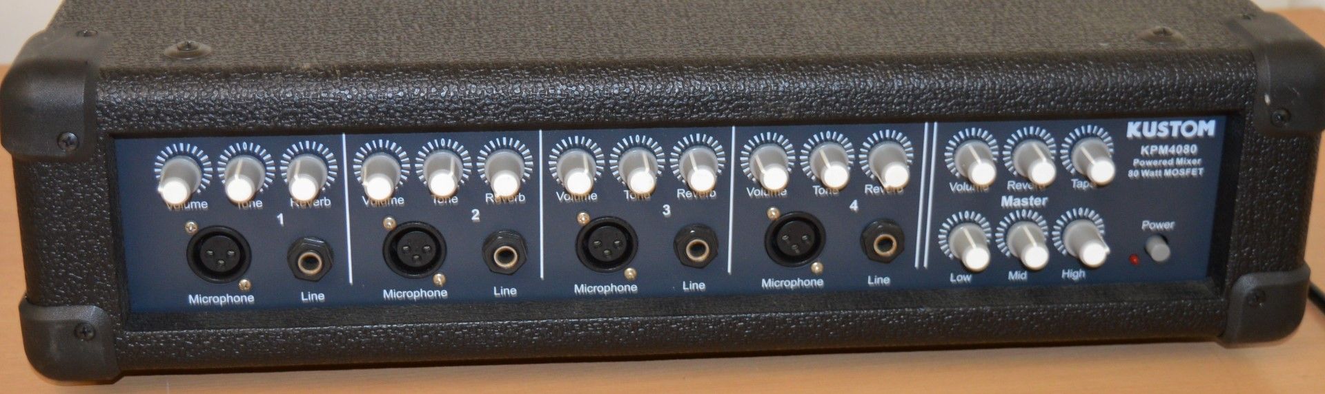 1 x Kustom KPM 4080 Powered Mixer MOSFET 80 Watt 4 Channel PA Amplifier - Unused Stock - Ideal For - Image 2 of 7