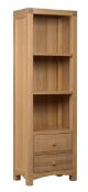 1 x Mark Webster Buckingham Three Tier Bookcase With Two Drawers  - White Wash Oak With a Timeless