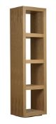 1 x Mark Webster Scandia Tall Open Shelving Unit - Finished in Oak Solids and Veneers - Crown Cut