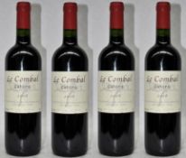 4 x Le Combal Cahors Red Wines - French Wine - 2008 - Bottle Size 75cl - Volume 13.5% - Ref W306/