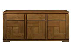 1 x Mark Webster Denmark Large Sideboard - Three Door / Three Door - Solid Rustic Acacia Wood with