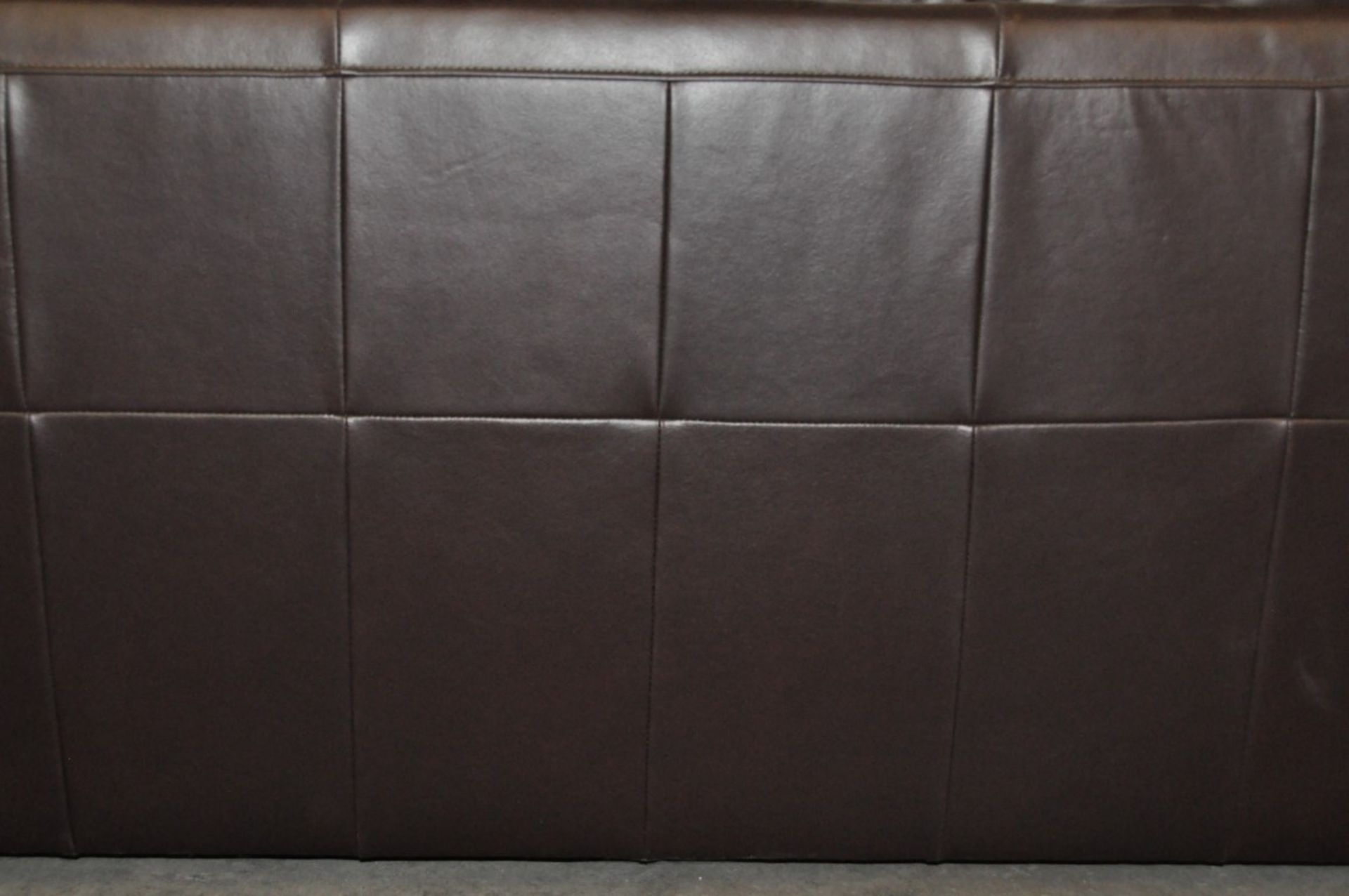 1 x Genuine Leather 3 Seater Sofa in Chocolate Brown – Design by Mark Webster – Ex Display - - Image 2 of 5
