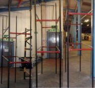 2 x Bays Of Hanging Garment Railing / Dress Racking - 10ft Tall - Pre-used In Good Condition, With